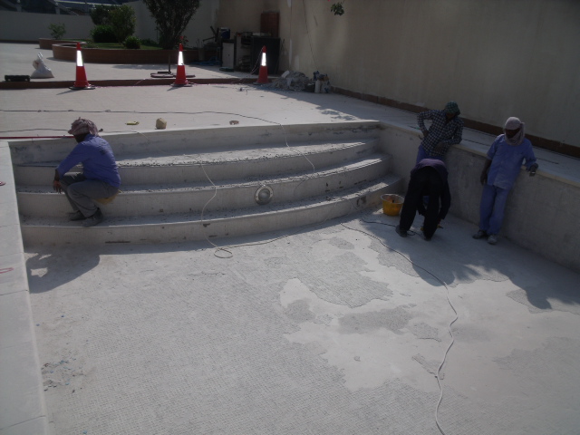 Pool service amc, pool re tiling